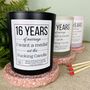 Personalised 16th Wedding Anniversary Medal Candle, thumbnail 1 of 11