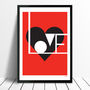 Love Art Print Available In Four Colours, thumbnail 2 of 10