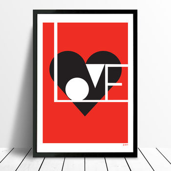 Love Art Print Available In Four Colours, 2 of 10
