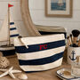 Nautical Striped Cotton Make Up Cosmetic Bag, thumbnail 1 of 9