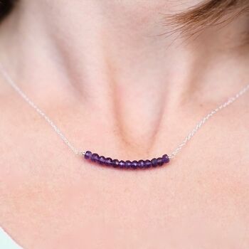 February Birthstone Real Amethyst Necklace, 2 of 7