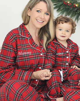 Personalised Mum And Child Matching Tartan Pyjamas, 3 of 9