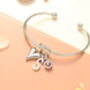 Personalised Heart Initial Silver Bracelet Friendship Knot, thumbnail 2 of 11