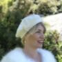 Ivory Beret With Optional Veil And Accessories, thumbnail 3 of 12