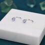 Moonstone Huggie Hoop Earrings, thumbnail 10 of 11