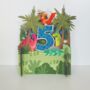 5th Birthday 3D Card With Dinosaurs And Jungle, thumbnail 1 of 3