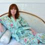 Ladies Mint Green Floral Print Cotton Dressing Gown, thumbnail 1 of 4