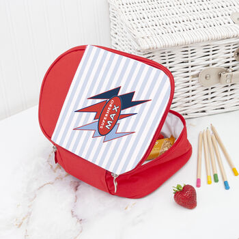 Personalised Superhero Red Lunch Bag, 7 of 11