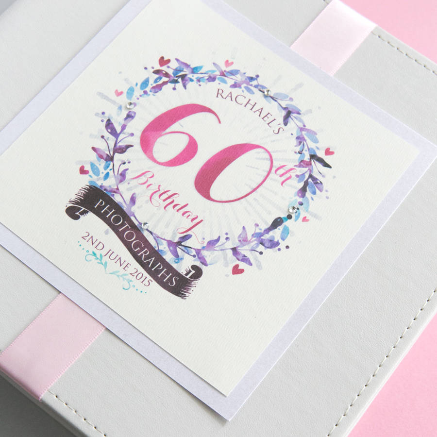 personalised 60th birthday photo album by natalie ryan design ...