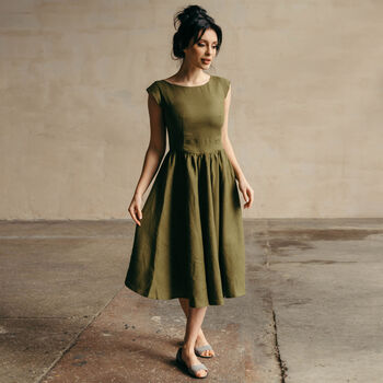Long Linen Dress Wrap Dress Bridesmaid Dress By The Prancing Hare
