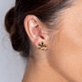 Designer Large Splash Studs In 18ct Gold Vermeil, thumbnail 2 of 4