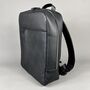 Black Leather Laptop Backpack, thumbnail 4 of 8