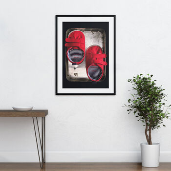 Personalised Baby Shoes Childhood Art Print, 3 of 5