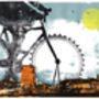 'Southbank' Original Screen Print Cycling London, thumbnail 2 of 2