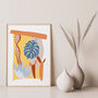 Tropical Leaf Abstract Desertum Print, thumbnail 3 of 8