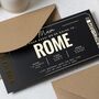 Personalised Rome Gold Foil Boarding Pass Gift Voucher, thumbnail 4 of 9