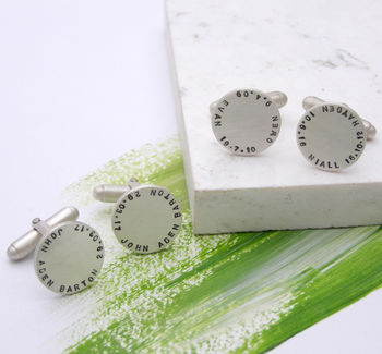 Personalised Disc Cuff Links, 3 of 8