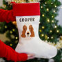 Personalised Cute Dog Christmas Stocking, thumbnail 1 of 12