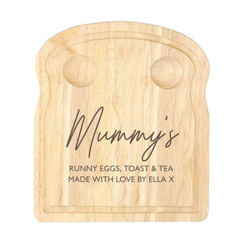 Personalised Wooden Toast Shaped Plate, 3 of 4