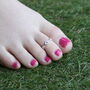 Blue Evil Eye Pure Silver Bichiya Slim Toe Ring, thumbnail 2 of 6