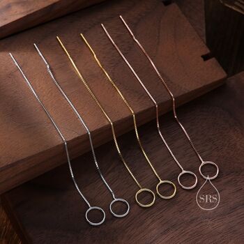 Sterling Silver Open Circle Ear Threaders, 8 of 11