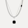 Silver Onyx Necklace Set For Men Chain And Pendant, thumbnail 6 of 11