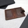 Personalised Brown Rfid Leather Travel Card Holder, thumbnail 2 of 5