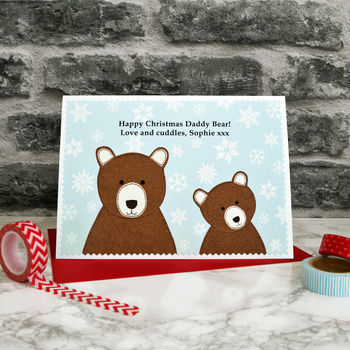'Daddy / Papa Bear' Personalised Christmas Card, 4 of 4