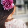 Rosy Glow Hand Sewn Lattice Daisy Necklace, thumbnail 2 of 8