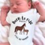 Born To Ride Horses Baby Vest, thumbnail 1 of 3
