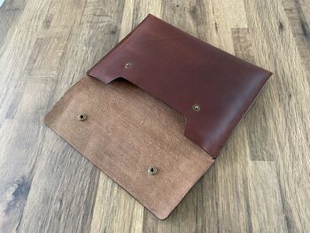 Personalised Spanish Brown Leather A4 Documents Holder, 10 of 10