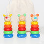 Wooden Animal Stacking Toy With Personalised Bag, thumbnail 2 of 5