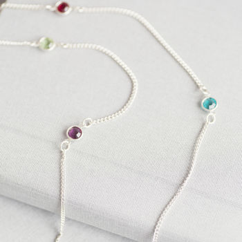 Long Family Birthstone Necklace, 5 of 8