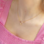 Lightning Bolt Birthstone And Pearl Bar Necklace, thumbnail 1 of 12