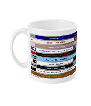 Personalised 40th Birthday Gift Mug Of 1985 Music, 6 of 12