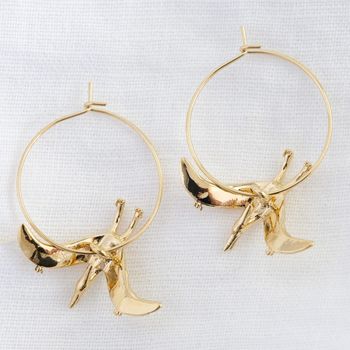 Dinosaur Charm Hoop Earrings, 4 of 8