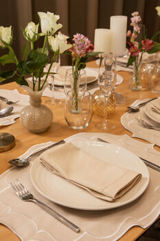 Cotton Napkins With Hemstitch Natural • Set Of Four, 3 of 4