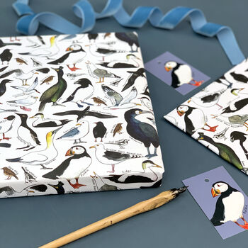 Coastal Birds Of Britain Wrapping Paper Set, 3 of 9