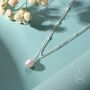 Sterling Silver Freshwater Pearl Double Layer Pendant Necklace, thumbnail 1 of 12