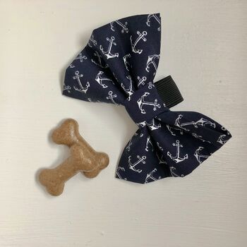 Navy Anchor Dog Bow Tie, 2 of 2