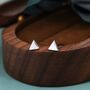 Sterling Silver Extra Tiny Triangle Stud Earrings, thumbnail 1 of 12