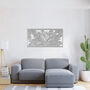 Metal Flower Pattern Wall Art In Rectangular Frame, thumbnail 10 of 12