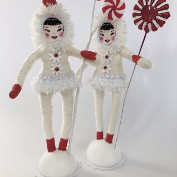 Candy Cane Lollipop Girl Christmas Decoration, 7 of 8
