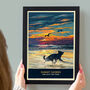 German Shepherd Limited Edition Beach Sunset Gift Print, thumbnail 5 of 9
