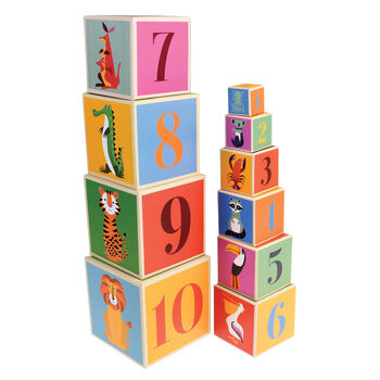 Colourful Creatures Stacking Blocks Toy, 4 of 5