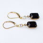Black And Clear Crystal Leverback Earrings, thumbnail 1 of 4