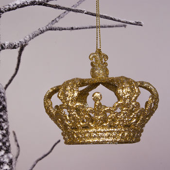 Gold Glitter Crown Hanging Decoration By Little Ella James ...