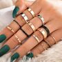 14 Piece Slim Multi Size Gold Plated Stackable Ring Set, thumbnail 1 of 4