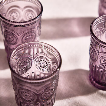 Set Of Four Zamora Purple Highball Tumblers, 3 of 7