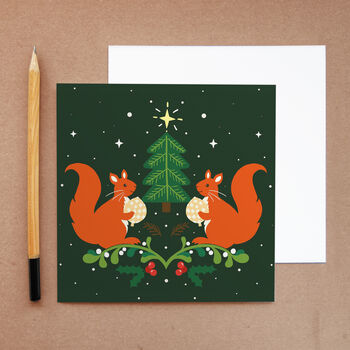 Christmas Squirrel Wrapping Paper, Squirrel Gift Wrap, 3 of 3